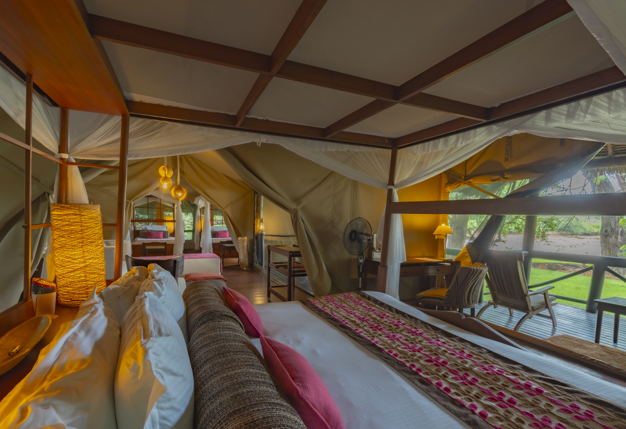 Family safari tent camp Kenya