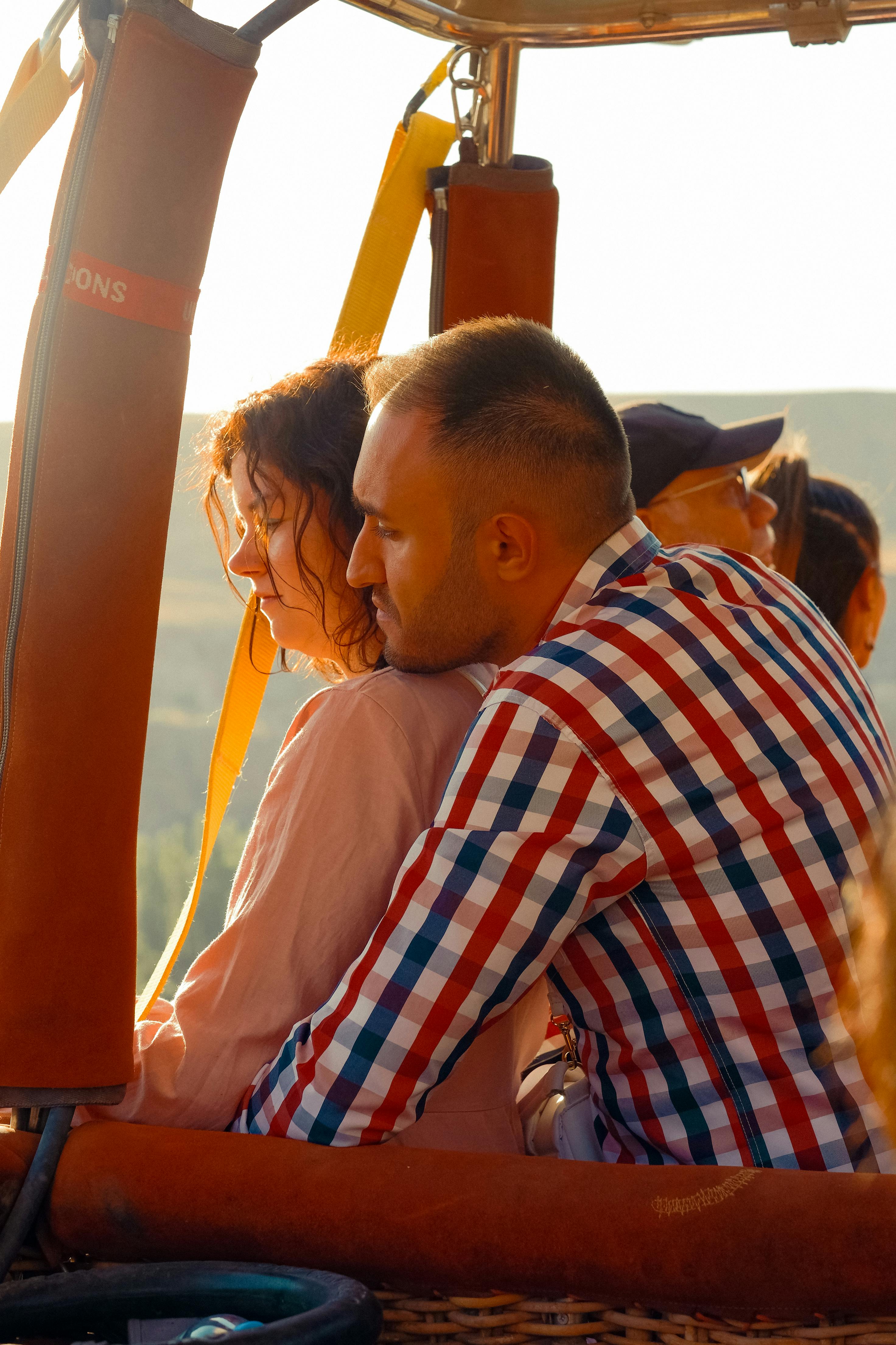 A Couple in a Hot Air Balloon