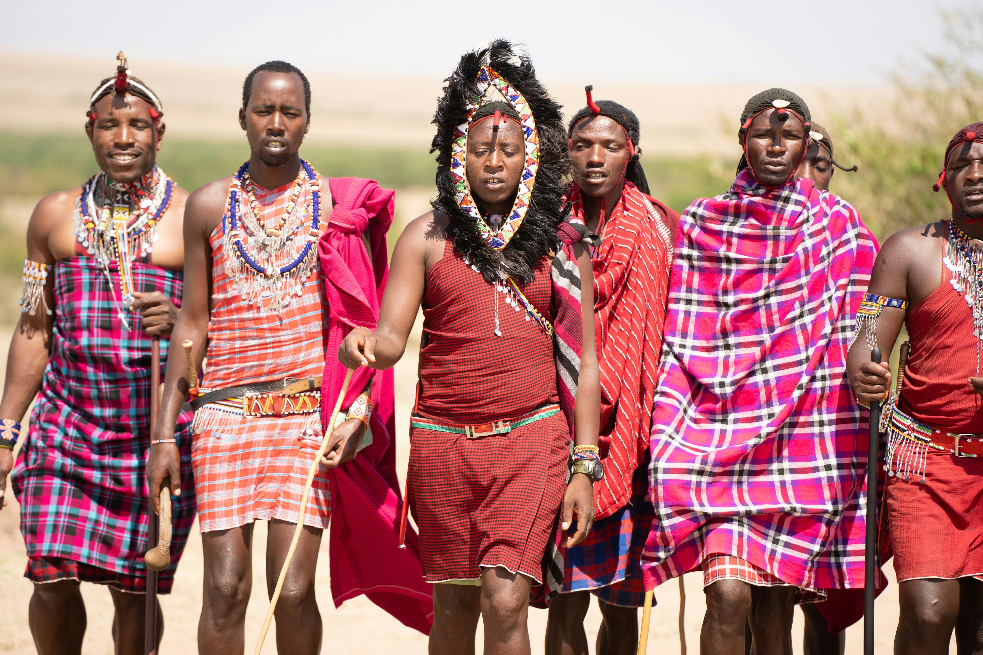 Vibrant Portrait of Maasai Tribe in Kenya