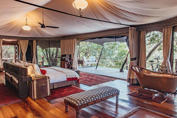 Luxury tented suite at Mara Plains Camp Olare Motorogi Kenya