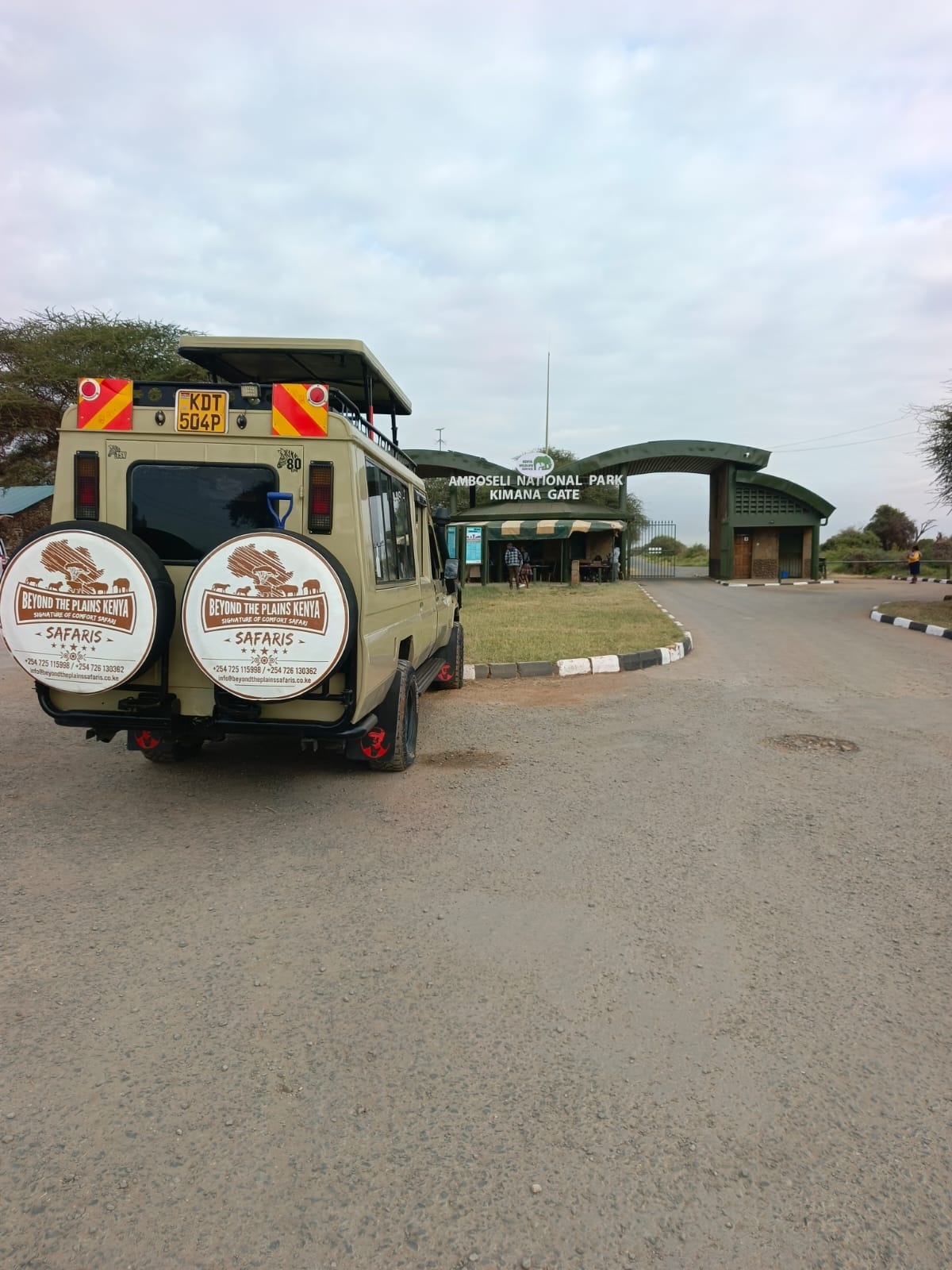 Beyond The Plains Safaris KATO registered safari vehicle at Amboseli National Park Kimana Gate Kenya